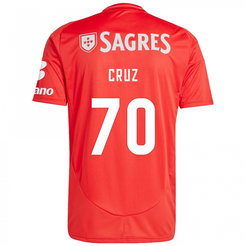 Férfi Filipe Cruz #70 Piros Fehér Hazai Jersey 2024/25 Mez Póló Ing