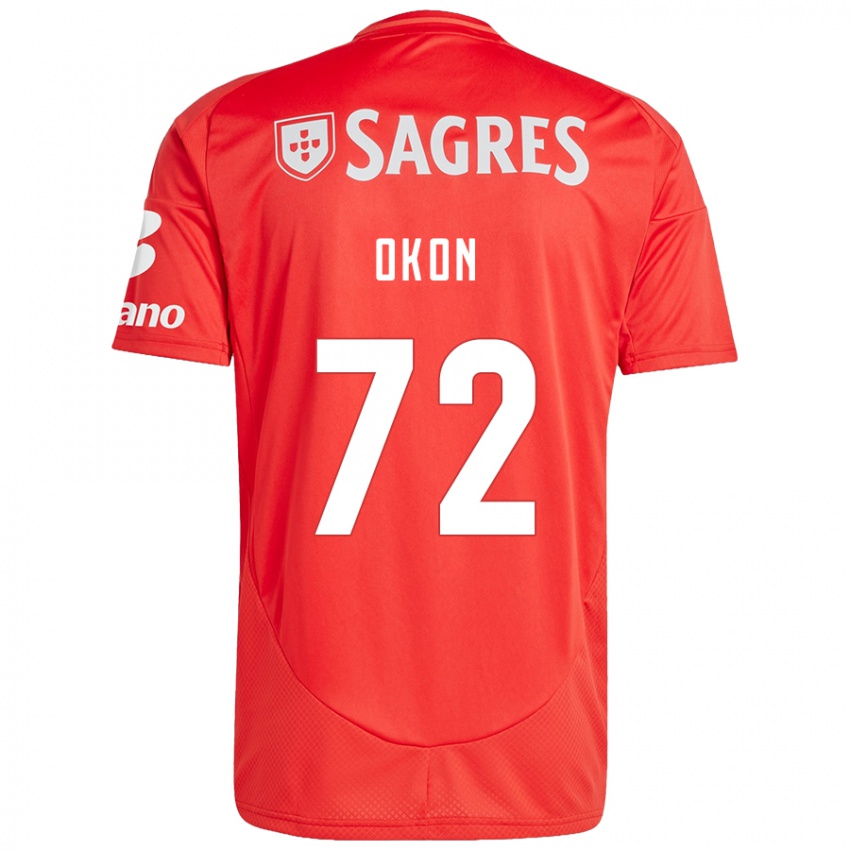 Férfi Paul Okon #72 Piros Fehér Hazai Jersey 2024/25 Mez Póló Ing