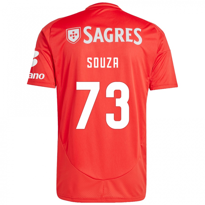 Férfi Beni Souza #73 Piros Fehér Hazai Jersey 2024/25 Mez Póló Ing