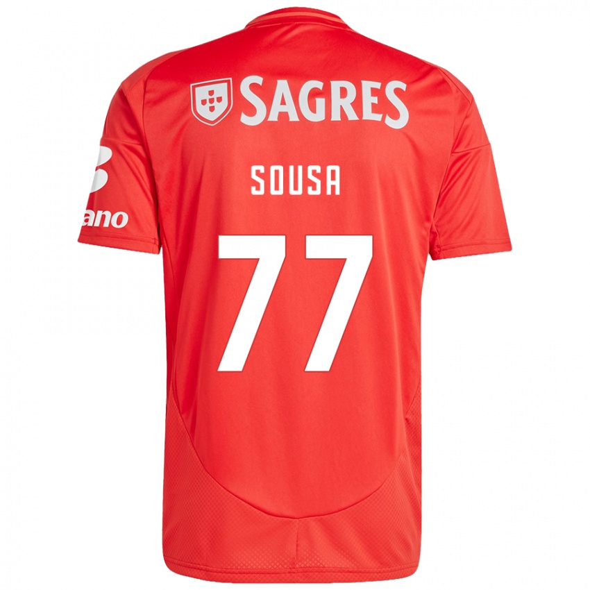 Férfi Gerson Sousa #77 Piros Fehér Hazai Jersey 2024/25 Mez Póló Ing