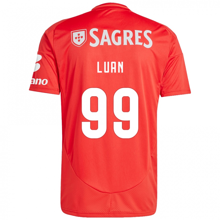 Férfi Luan #99 Piros Fehér Hazai Jersey 2024/25 Mez Póló Ing