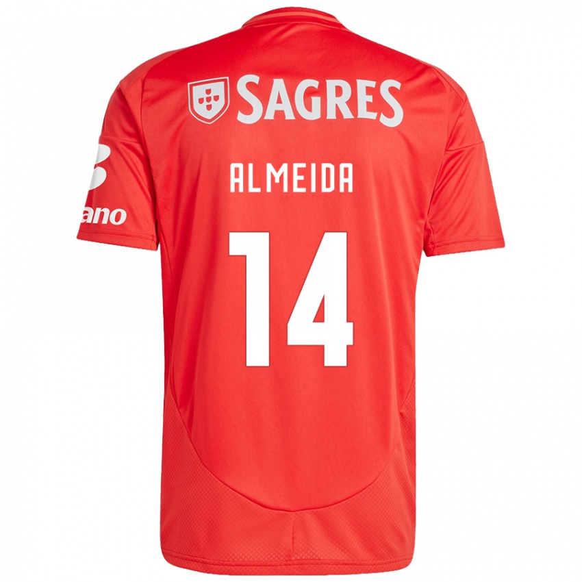 Férfi Letícia Almeida #14 Piros Fehér Hazai Jersey 2024/25 Mez Póló Ing