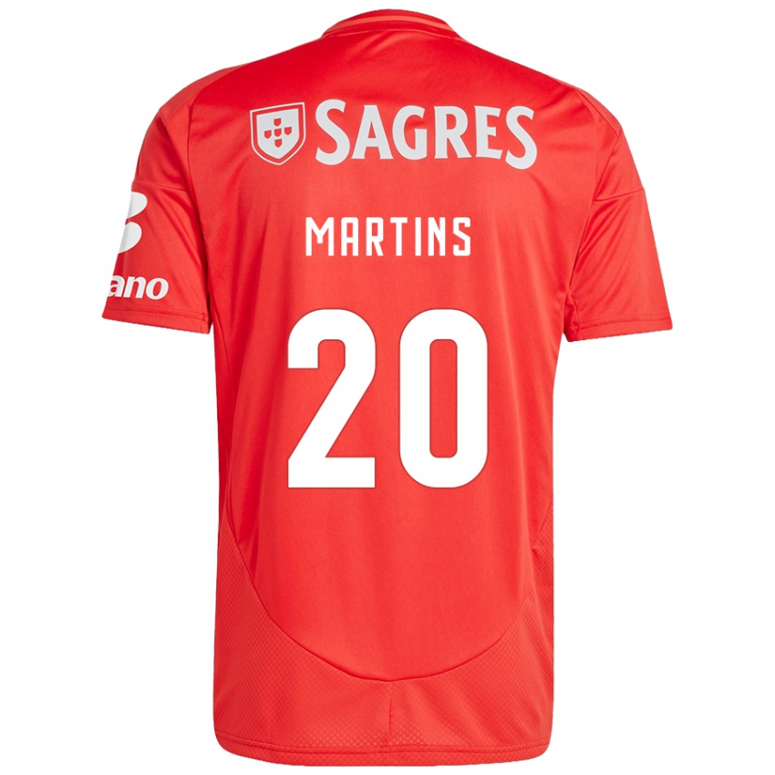 Férfi Lara Martins #20 Piros Fehér Hazai Jersey 2024/25 Mez Póló Ing