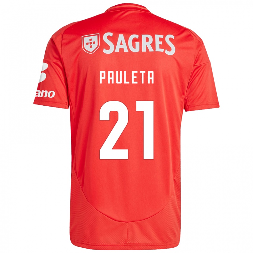 Férfi Pauleta #21 Piros Fehér Hazai Jersey 2024/25 Mez Póló Ing