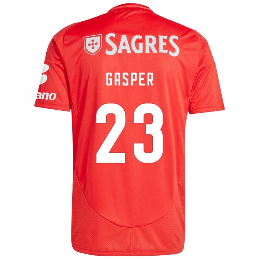 Férfi Anna Gasper #23 Piros Fehér Hazai Jersey 2024/25 Mez Póló Ing