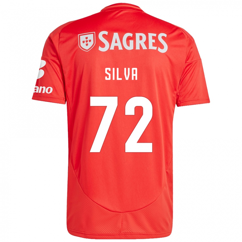 Férfi Matilde Silva #72 Piros Fehér Hazai Jersey 2024/25 Mez Póló Ing