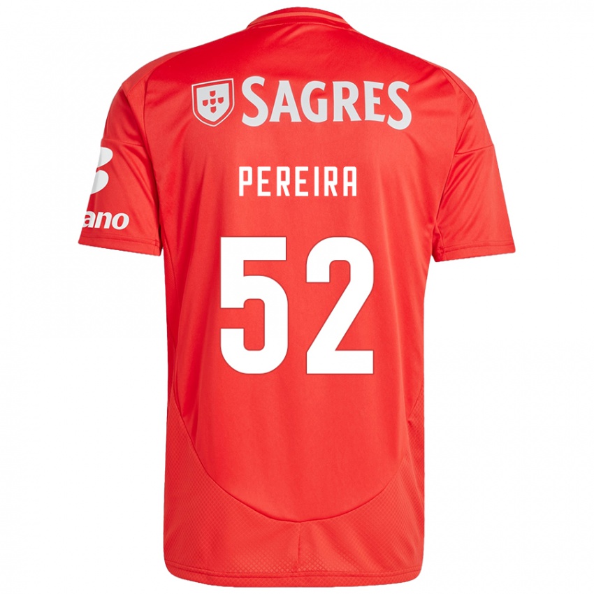 Férfi Henrique Pereira #52 Piros Fehér Hazai Jersey 2024/25 Mez Póló Ing