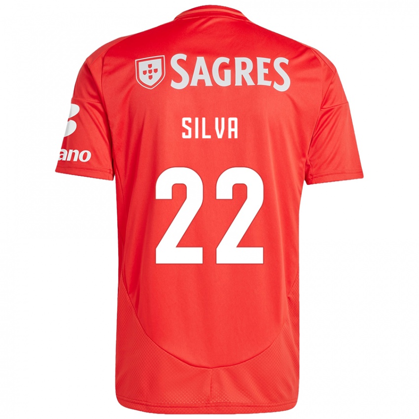 Férfi Amelia Silva #22 Piros Fehér Hazai Jersey 2024/25 Mez Póló Ing