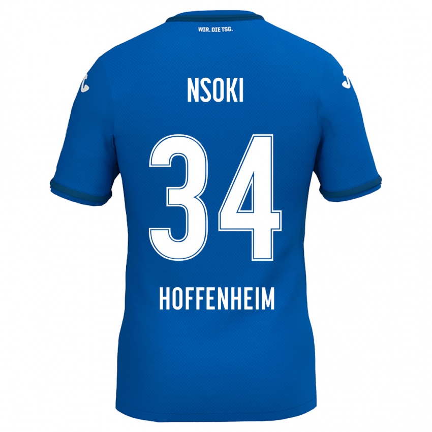 Férfi Stanley Nsoki #34 Királykék Hazai Jersey 2024/25 Mez Póló Ing