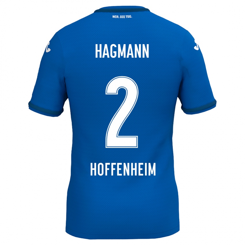 Férfi Felix Hagmann #2 Királykék Hazai Jersey 2024/25 Mez Póló Ing