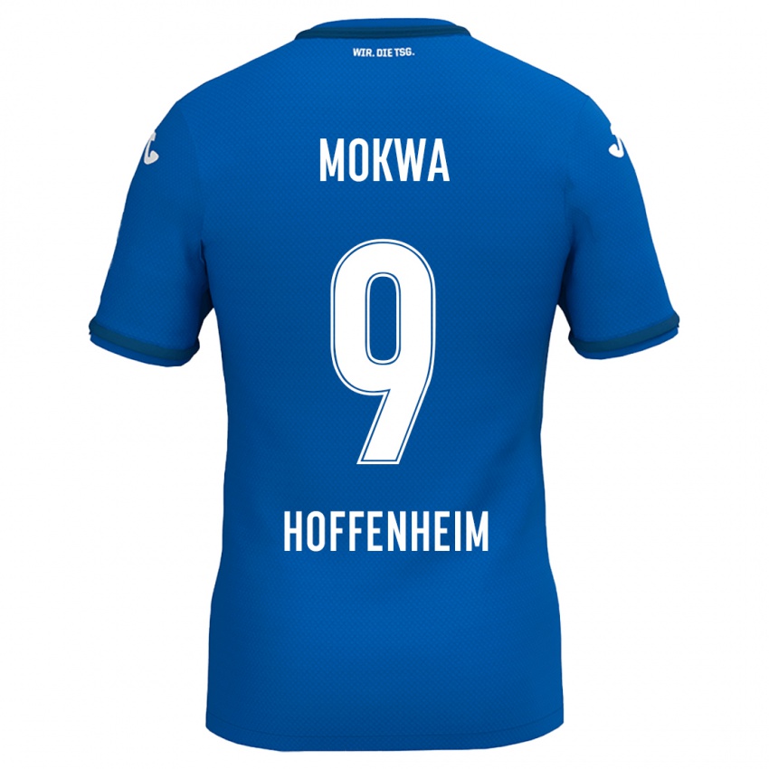 Férfi David Mokwa #9 Királykék Hazai Jersey 2024/25 Mez Póló Ing