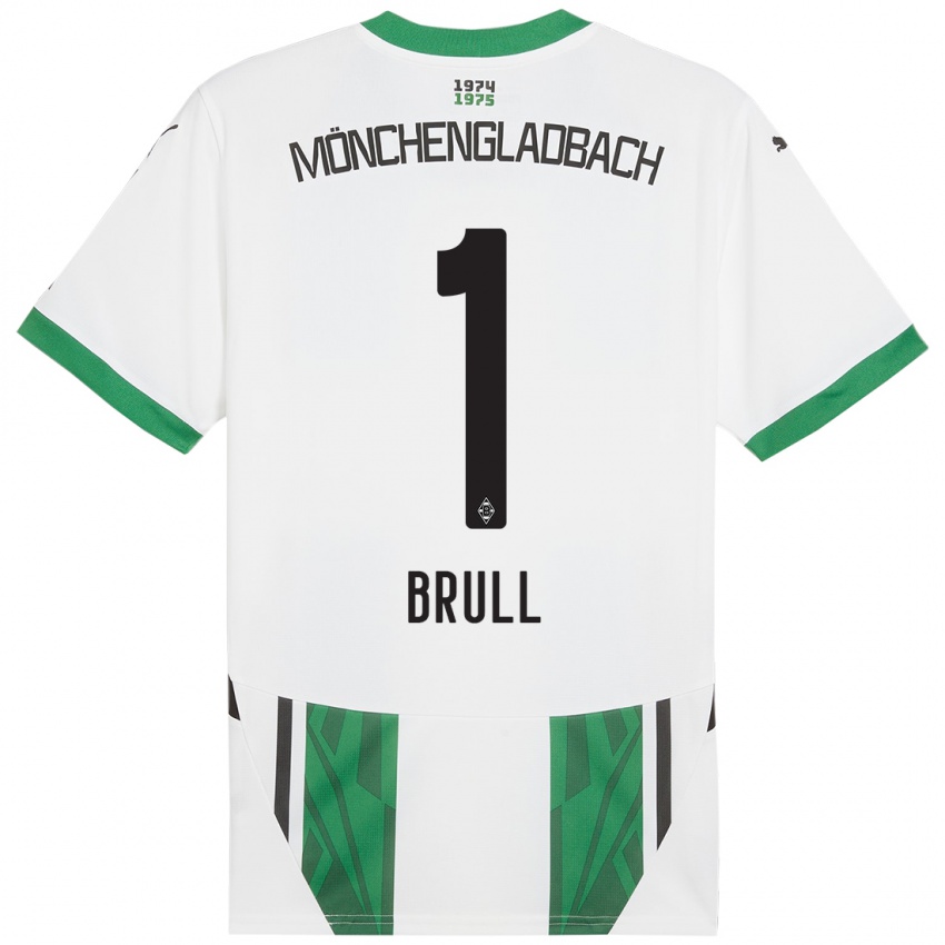 Férfi Maximilian Brüll #1 Fehér Zöld Hazai Jersey 2024/25 Mez Póló Ing