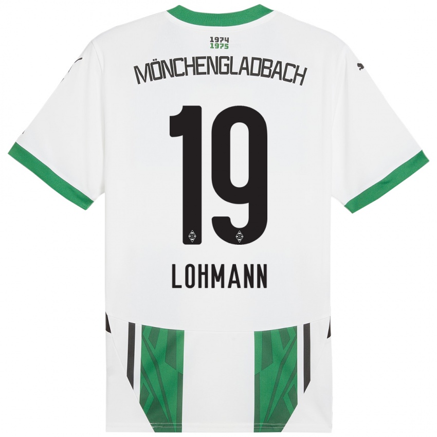 Férfi Mona Lohmann #19 Fehér Zöld Hazai Jersey 2024/25 Mez Póló Ing