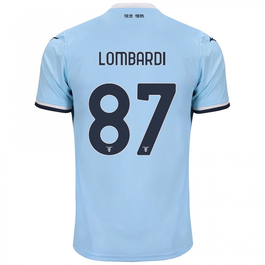 Férfi Cristiano Lombardi #87 Kék Hazai Jersey 2024/25 Mez Póló Ing