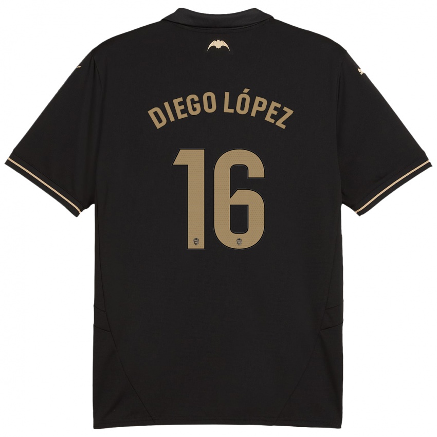 Férfi Diego Lopez #16 Fekete Idegenbeli Jersey 2024/25 Mez Póló Ing