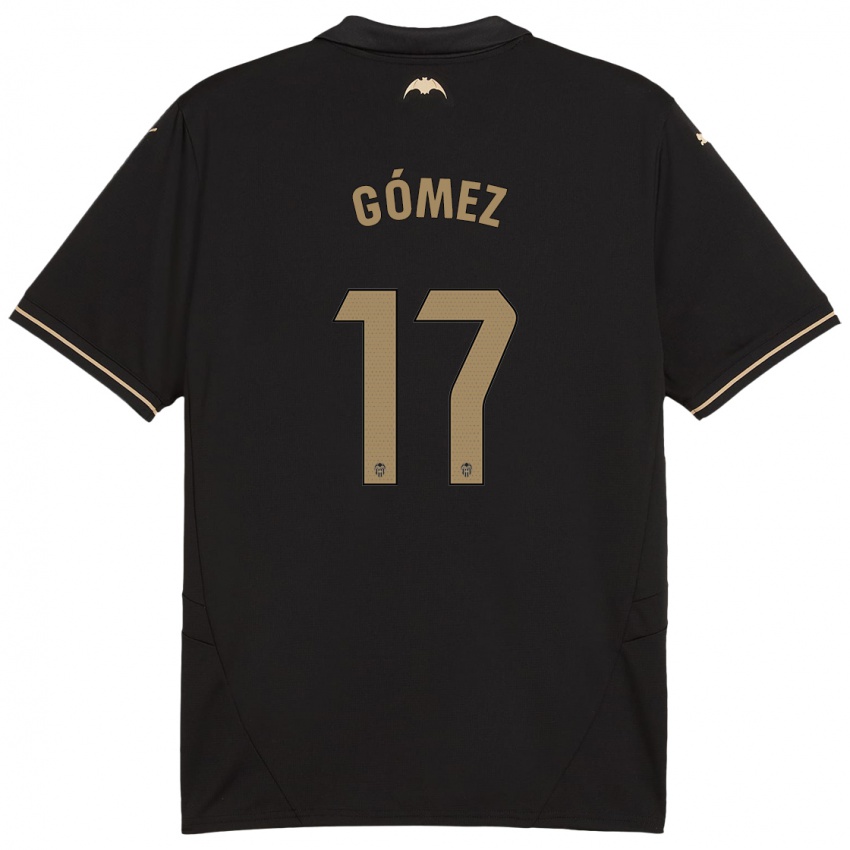 Férfi Dani Gómez #17 Fekete Idegenbeli Jersey 2024/25 Mez Póló Ing