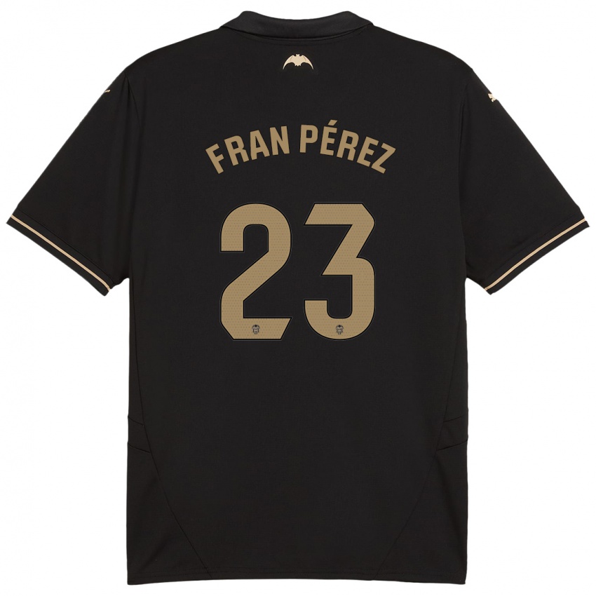 Férfi Fran Pérez #23 Fekete Idegenbeli Jersey 2024/25 Mez Póló Ing