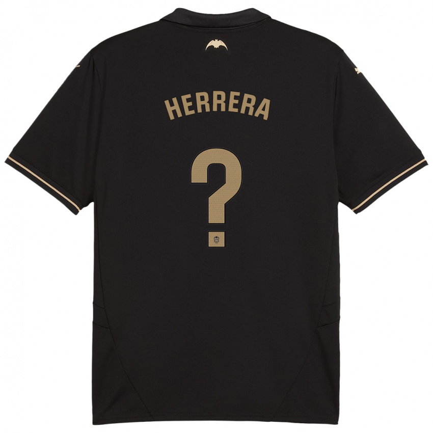 Férfi Iker Herrera #0 Fekete Idegenbeli Jersey 2024/25 Mez Póló Ing