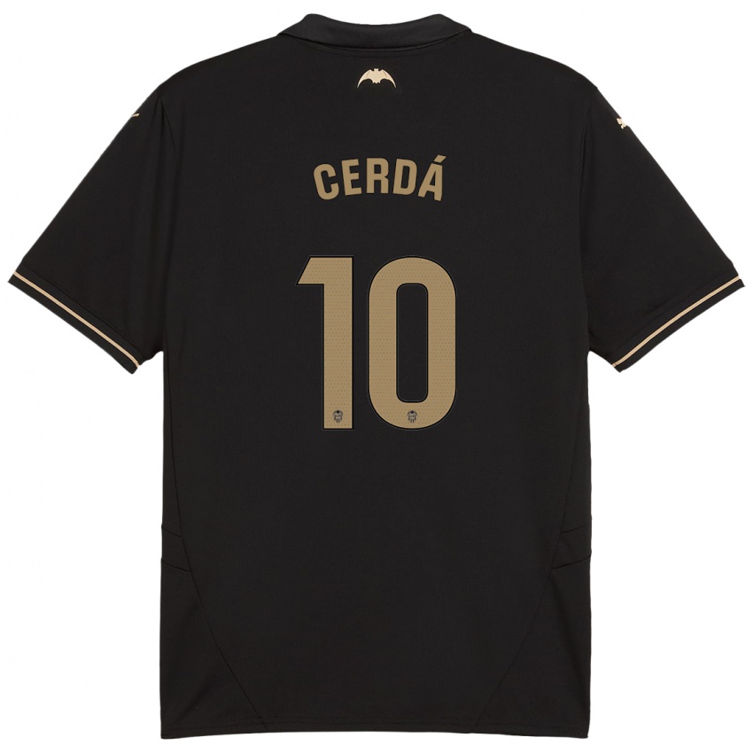 Férfi Alex Cerdá #10 Fekete Idegenbeli Jersey 2024/25 Mez Póló Ing