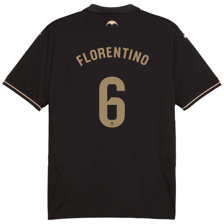 Férfi Claudia Florentino #6 Fekete Idegenbeli Jersey 2024/25 Mez Póló Ing