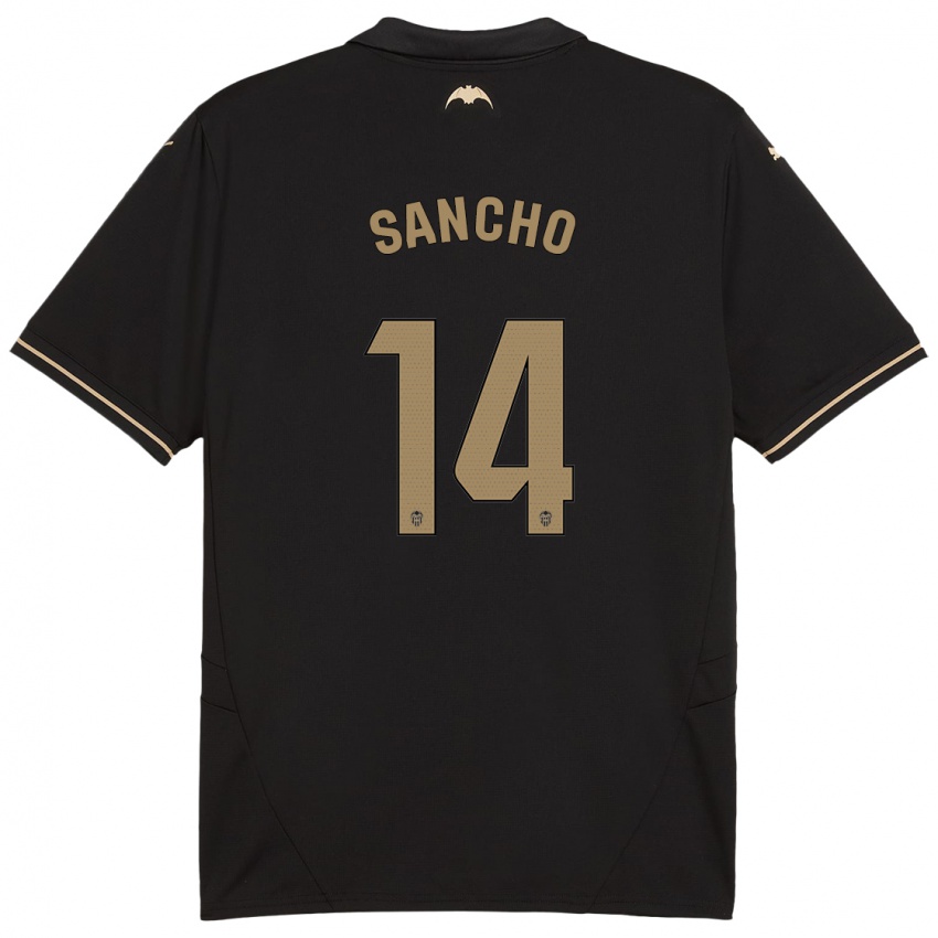 Férfi Pauleta Sancho #14 Fekete Idegenbeli Jersey 2024/25 Mez Póló Ing