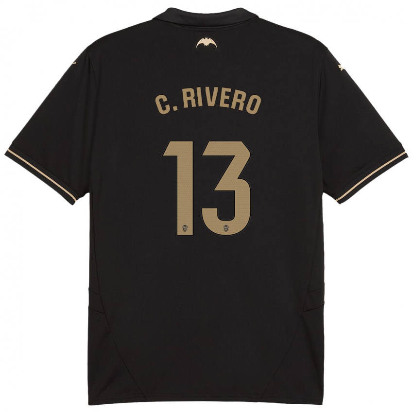 Férfi Cristian Rivero #13 Fekete Idegenbeli Jersey 2024/25 Mez Póló Ing