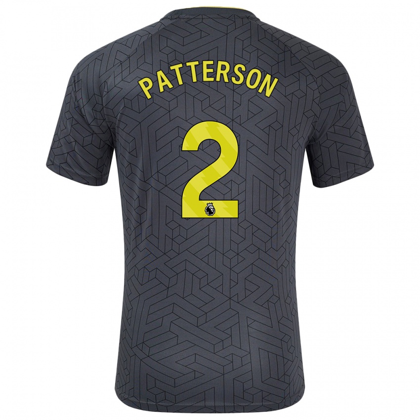 Férfi Nathan Patterson #2 Fekete Sárga Idegenbeli Jersey 2024/25 Mez Póló Ing