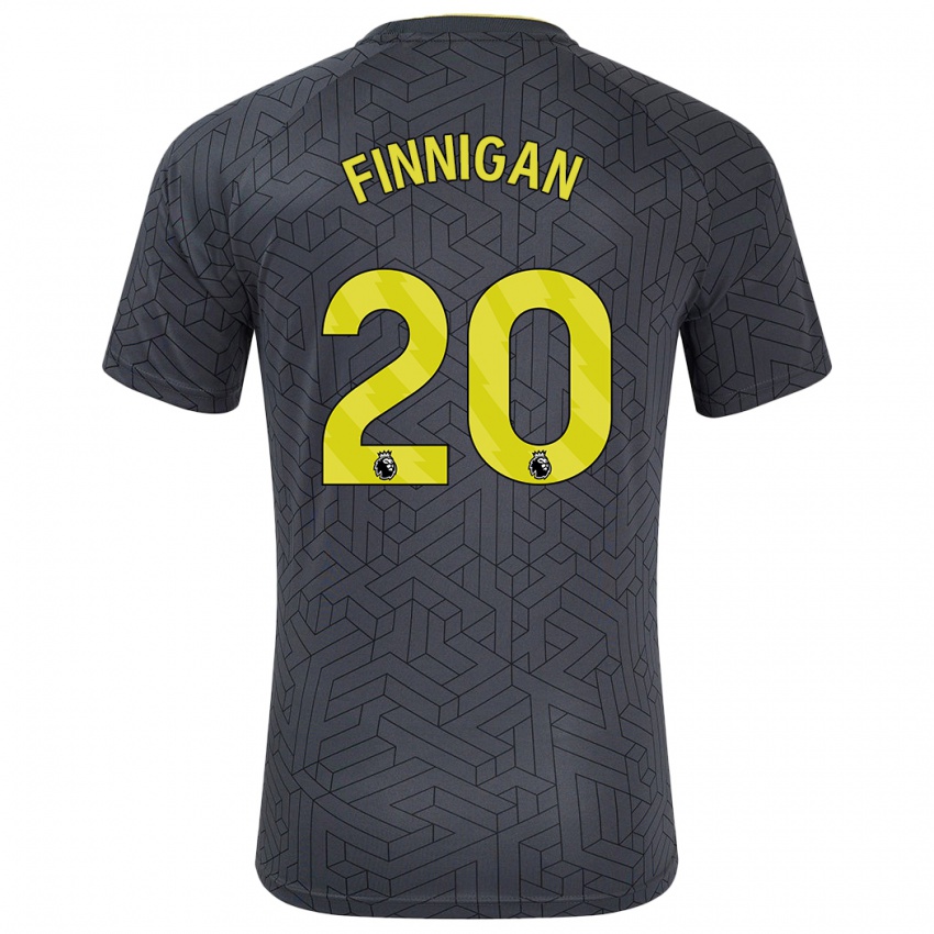 Férfi Megan Finnigan #20 Fekete Sárga Idegenbeli Jersey 2024/25 Mez Póló Ing