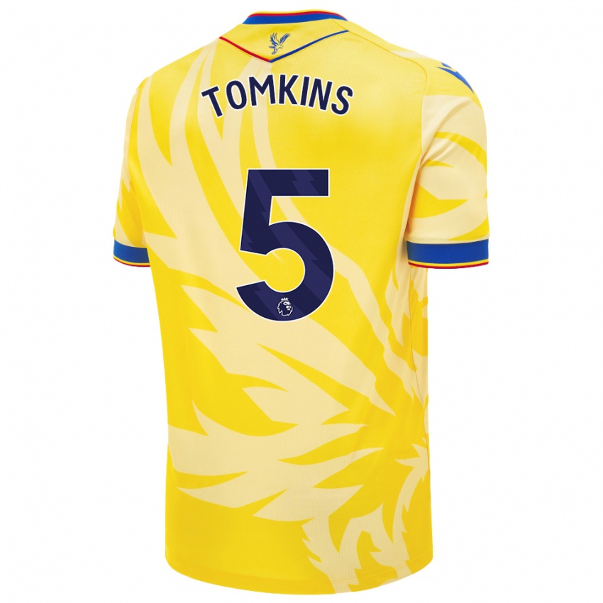 Férfi James Tomkins #5 Sárga Idegenbeli Jersey 2024/25 Mez Póló Ing