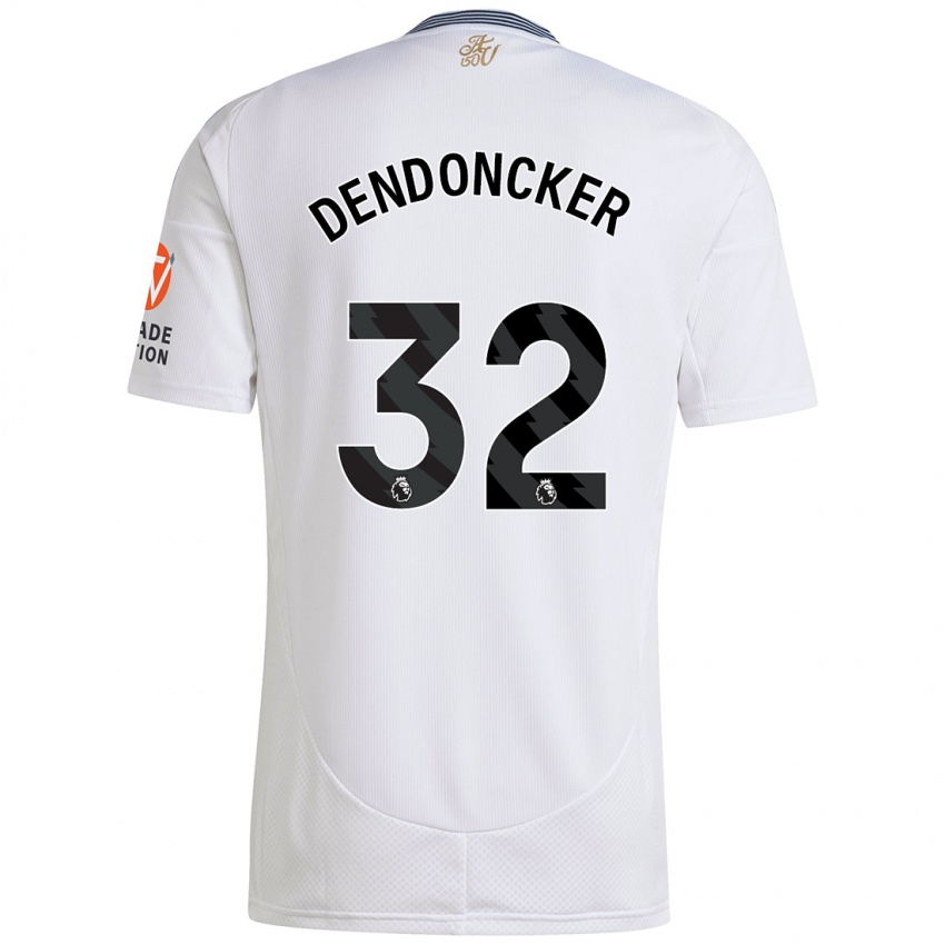 Férfi Leander Dendoncker #32 Fehér Idegenbeli Jersey 2024/25 Mez Póló Ing