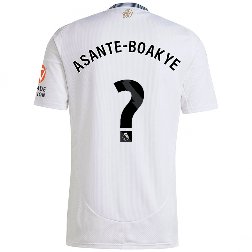 Férfi Max Asante-Boakye #0 Fehér Idegenbeli Jersey 2024/25 Mez Póló Ing