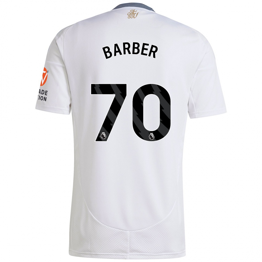 Férfi Jayden Barber #70 Fehér Idegenbeli Jersey 2024/25 Mez Póló Ing