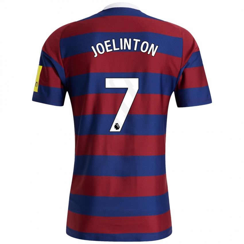 Férfi Joelinton #7 Bordó Sötétkék Idegenbeli Jersey 2024/25 Mez Póló Ing