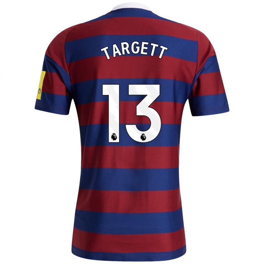 Férfi Matt Targett #13 Bordó Sötétkék Idegenbeli Jersey 2024/25 Mez Póló Ing