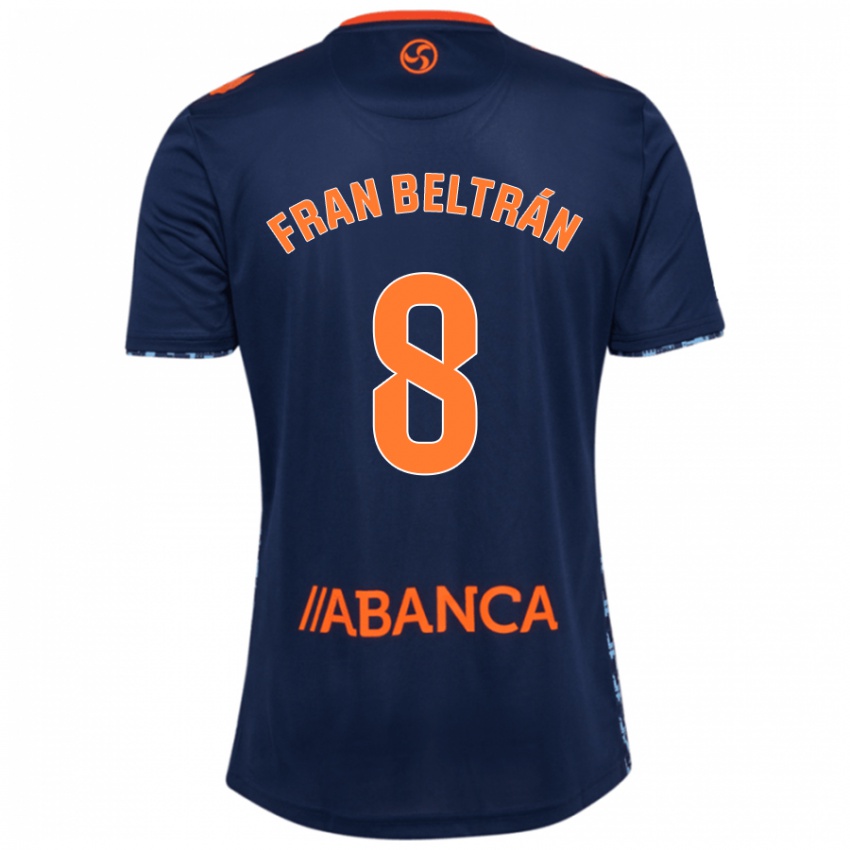 Férfi Fran Beltran #8 Sötétkék Idegenbeli Jersey 2024/25 Mez Póló Ing