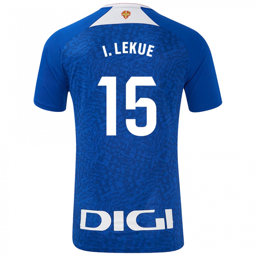 Férfi Inigo Lekue #15 Királykék Idegenbeli Jersey 2024/25 Mez Póló Ing