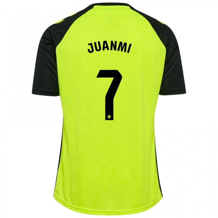 Férfi Juanmi #7 Fluoreszkáló Sárga Fekete Idegenbeli Jersey 2024/25 Mez Póló Ing