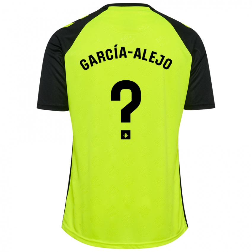 Férfi Raúl García-Alejo #0 Fluoreszkáló Sárga Fekete Idegenbeli Jersey 2024/25 Mez Póló Ing