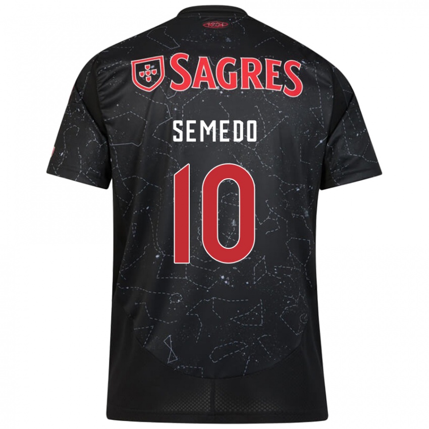 Férfi Andreson Semedo #10 Fekete Piros Idegenbeli Jersey 2024/25 Mez Póló Ing