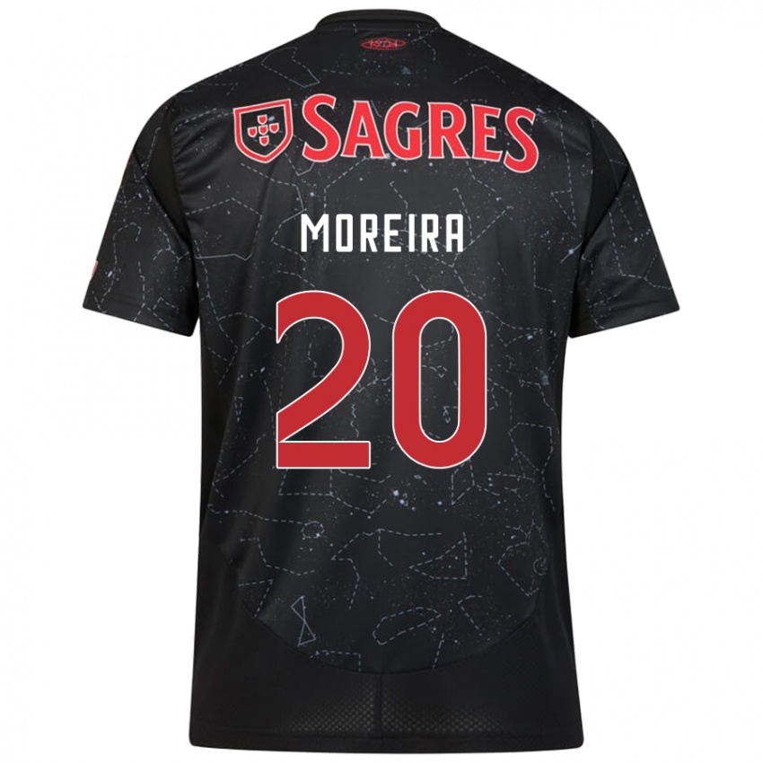 Férfi André Moreira #20 Fekete Piros Idegenbeli Jersey 2024/25 Mez Póló Ing