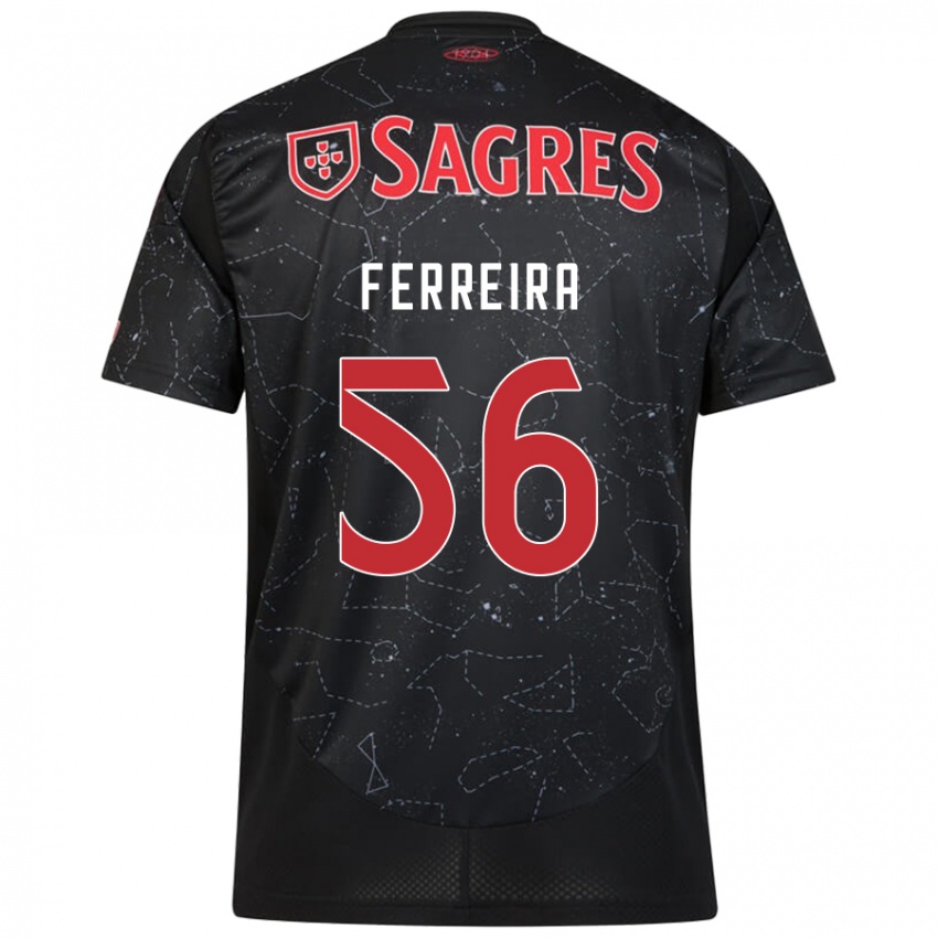 Férfi Martim Ferreira #56 Fekete Piros Idegenbeli Jersey 2024/25 Mez Póló Ing