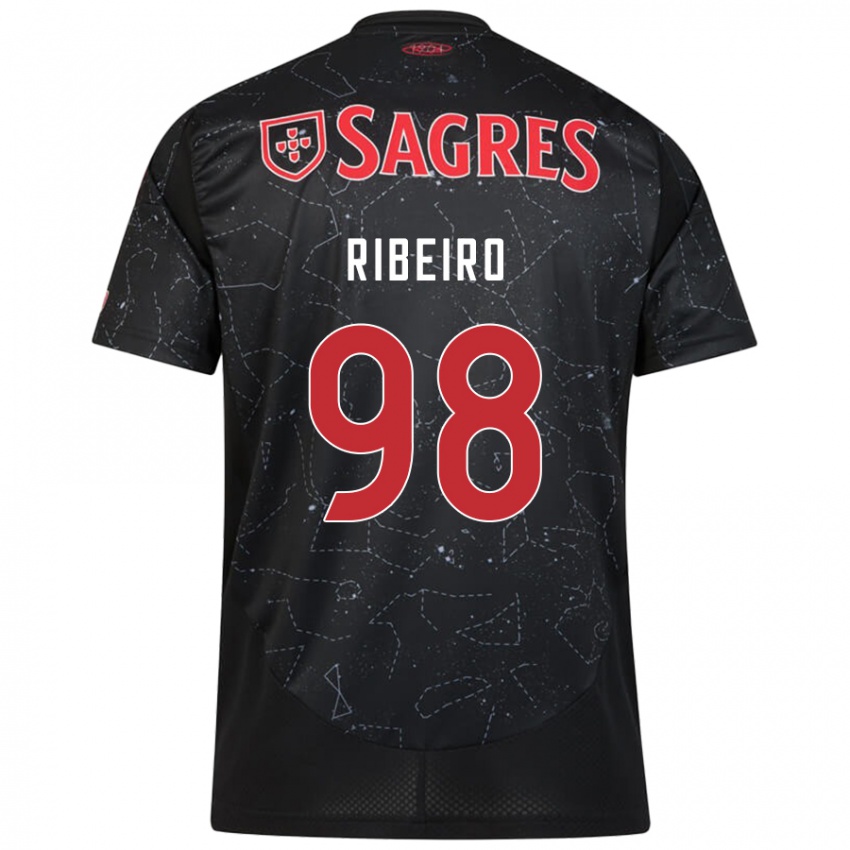 Férfi Ricardo Ribeiro #98 Fekete Piros Idegenbeli Jersey 2024/25 Mez Póló Ing