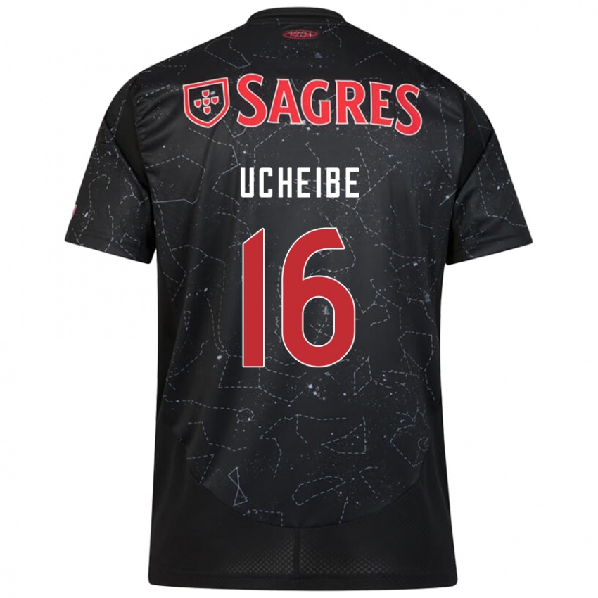 Férfi Christy Ucheibe #16 Fekete Piros Idegenbeli Jersey 2024/25 Mez Póló Ing