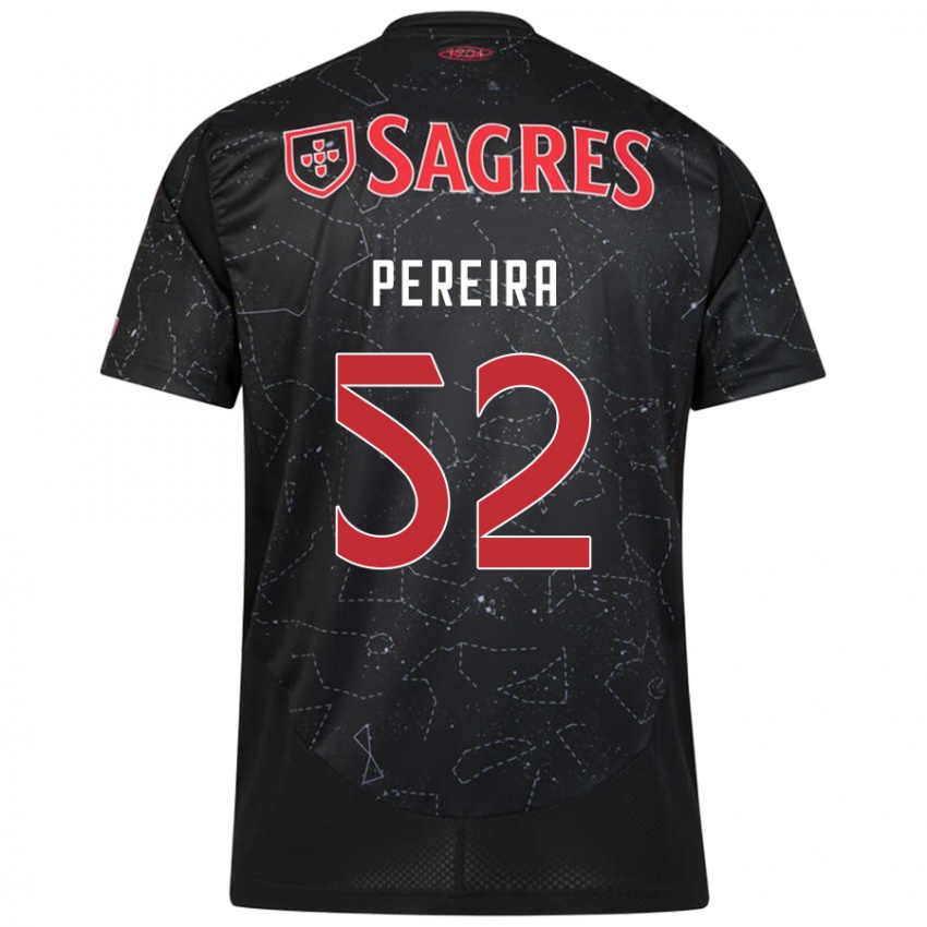 Férfi Henrique Pereira #52 Fekete Piros Idegenbeli Jersey 2024/25 Mez Póló Ing