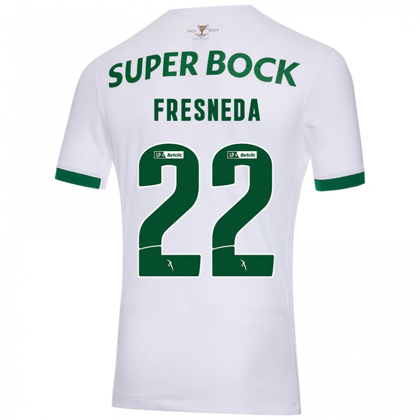 Férfi Iván Fresneda #22 Fehér Zöld Idegenbeli Jersey 2024/25 Mez Póló Ing