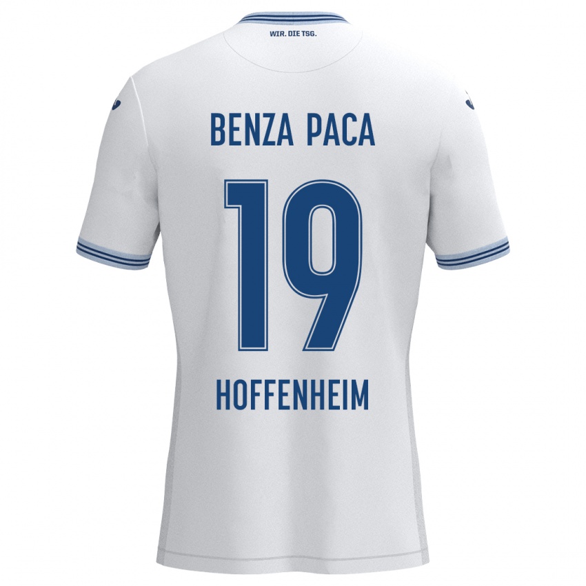 Férfi Lynes Benza Paca #19 Fehér Kék Idegenbeli Jersey 2024/25 Mez Póló Ing