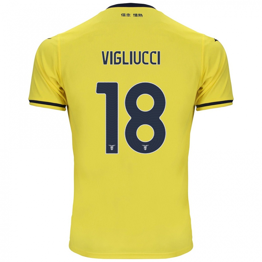 Férfi Chiara Vigliucci #18 Sárga Idegenbeli Jersey 2024/25 Mez Póló Ing