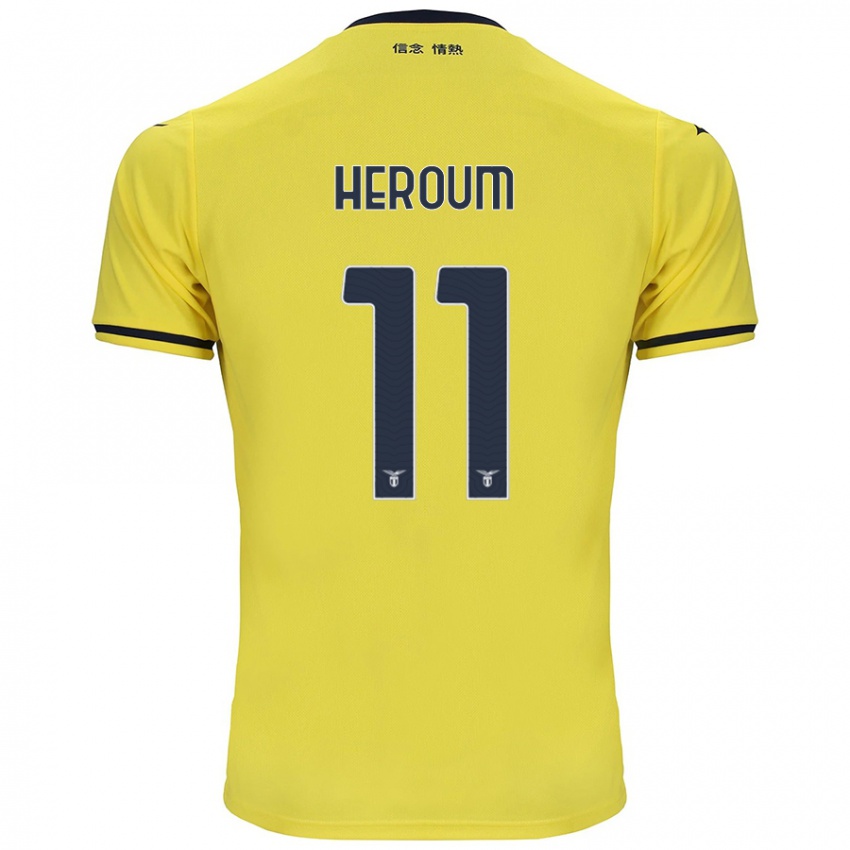 Férfi Nora Heroum #11 Sárga Idegenbeli Jersey 2024/25 Mez Póló Ing