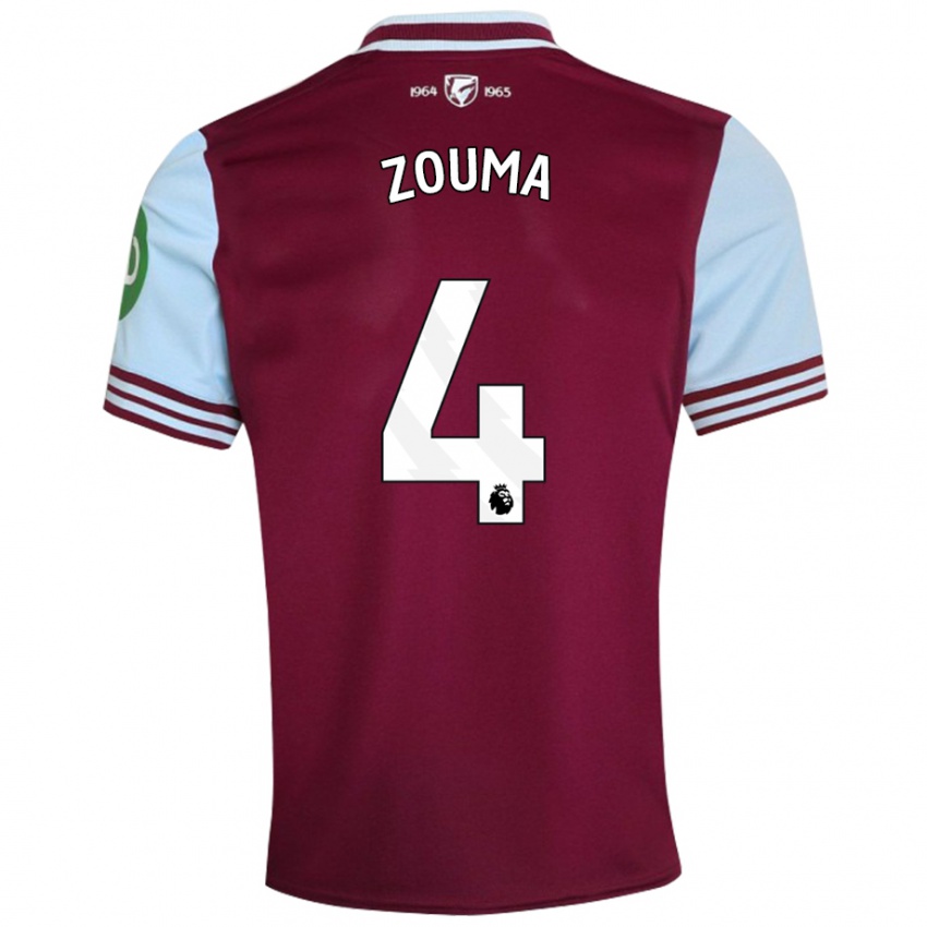 Női Kurt Zouma #4 Sötétvörös Hazai Jersey 2024/25 Mez Póló Ing