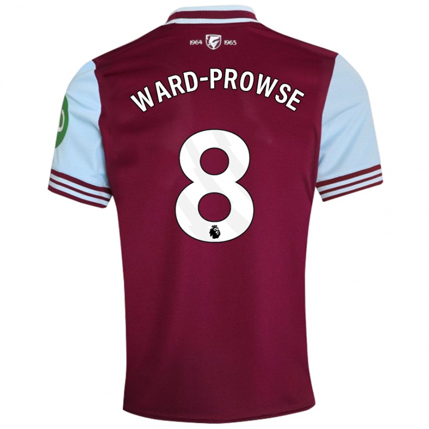 Női James Ward-Prowse #8 Sötétvörös Hazai Jersey 2024/25 Mez Póló Ing